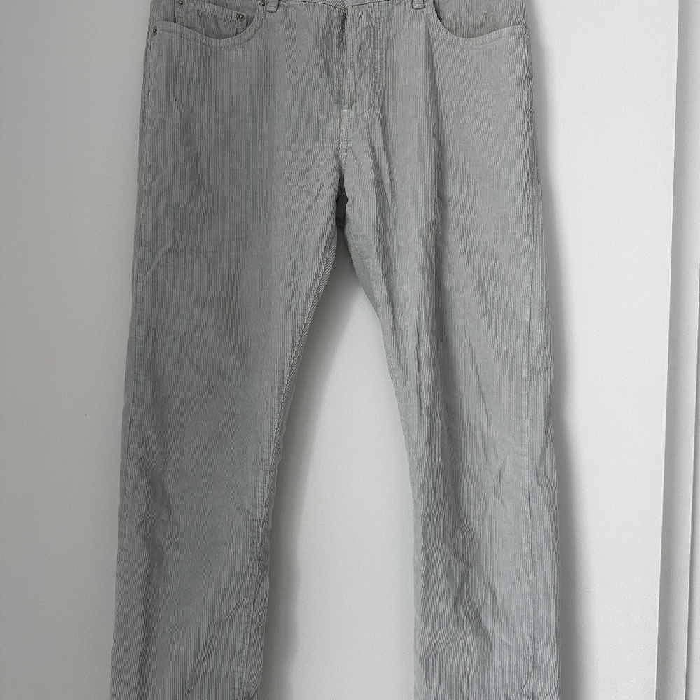 Officine Générale Corduroy Pants in a white light faint blue c